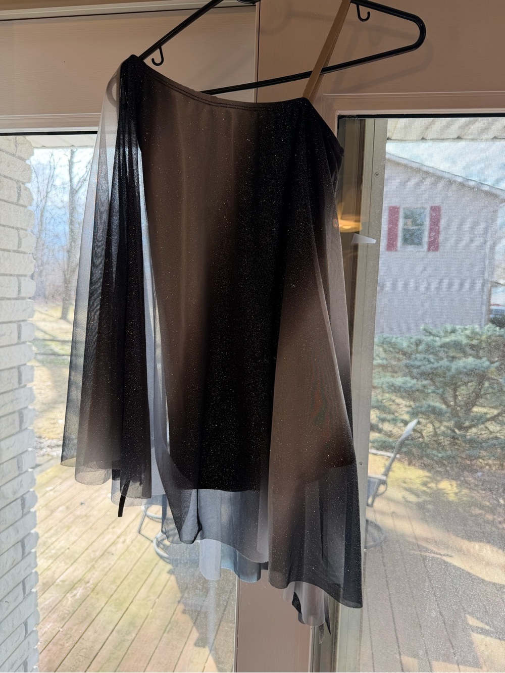 Black and White Dance or Figure Skating Costume Youth Size Medium